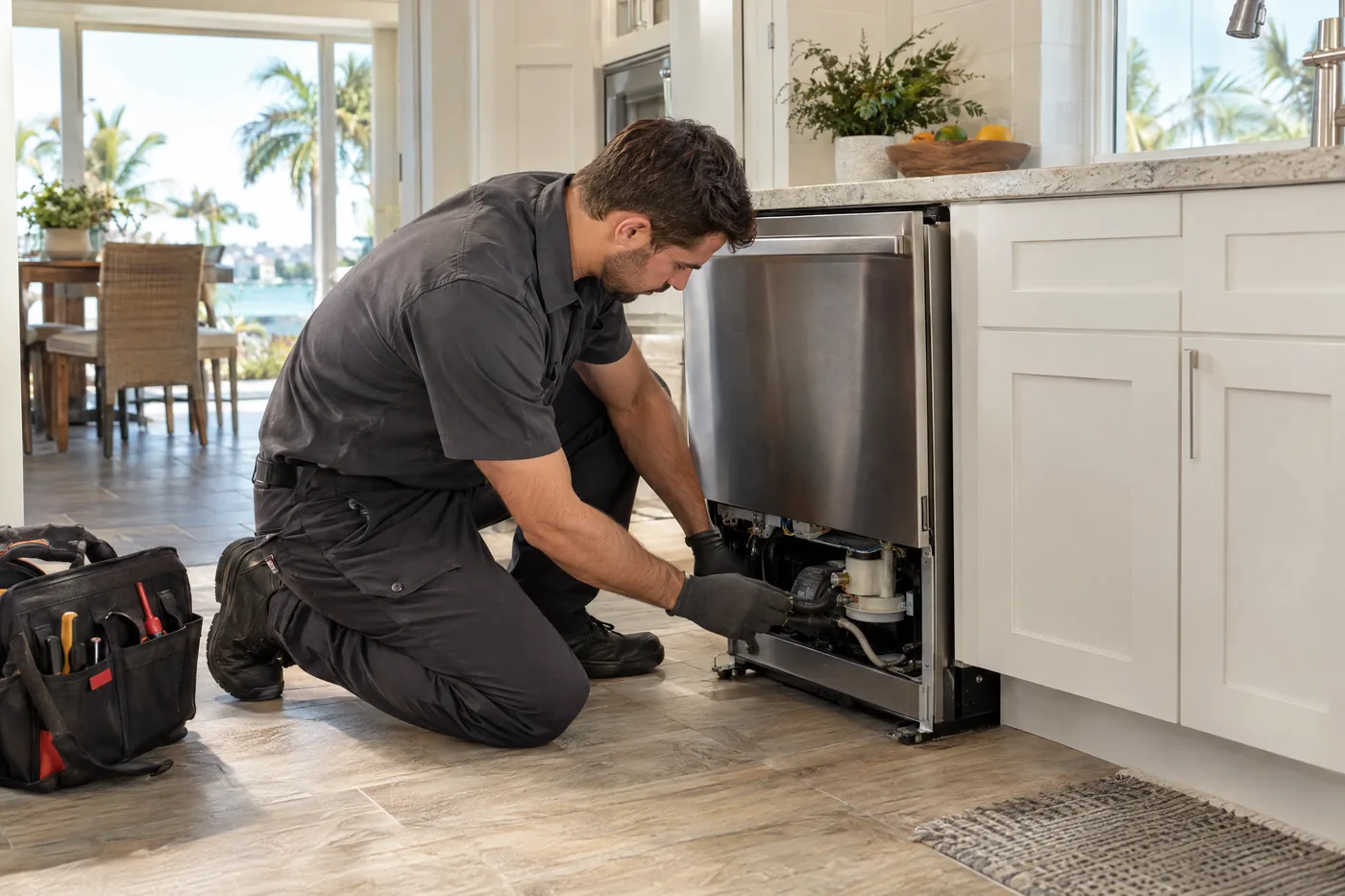 Appliance Repair professional at work