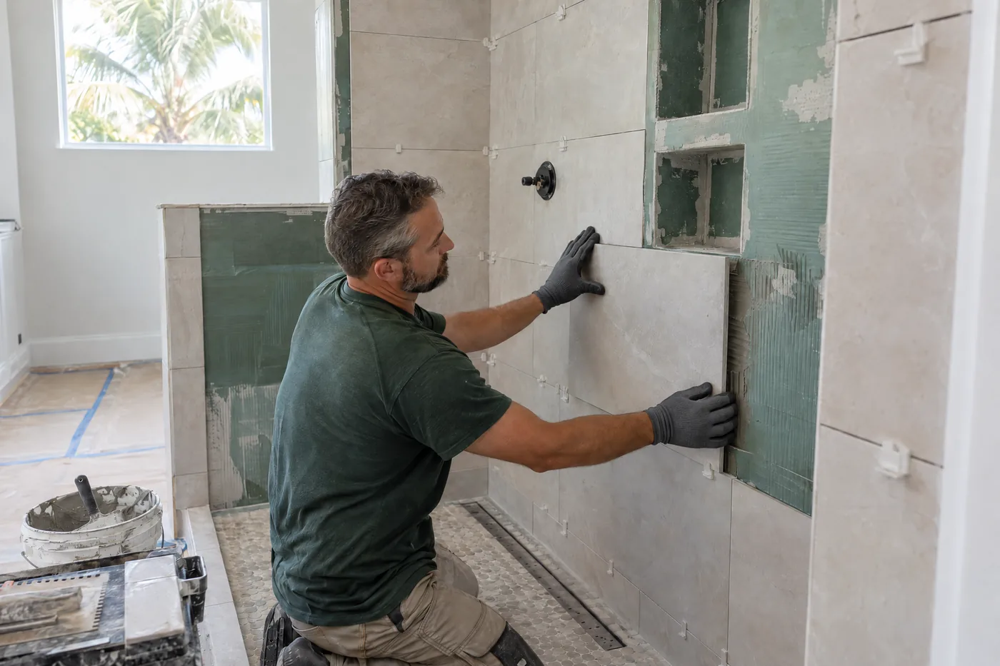 Bathroom Remodeling professional at work