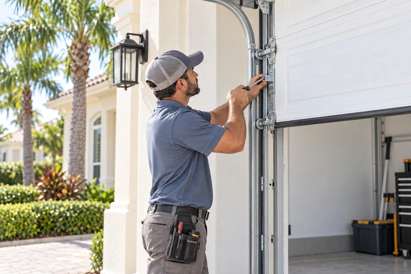 Garage Doors professional at work