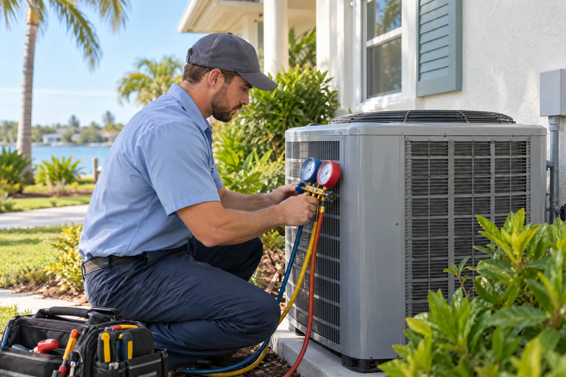 HVAC & Air Conditioning professional at work
