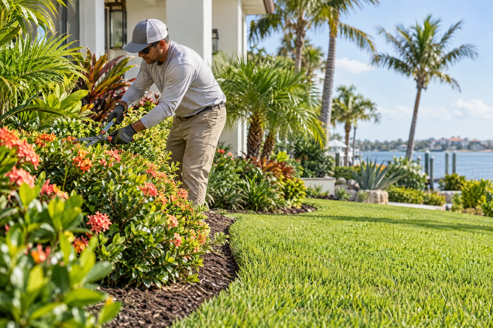 Lawn Care & Landscaping professional at work